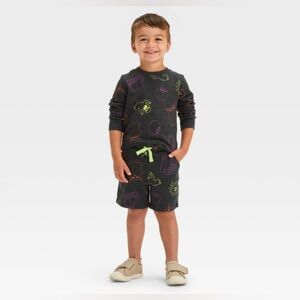 Monster Halloween Crewneck and Shorts Set